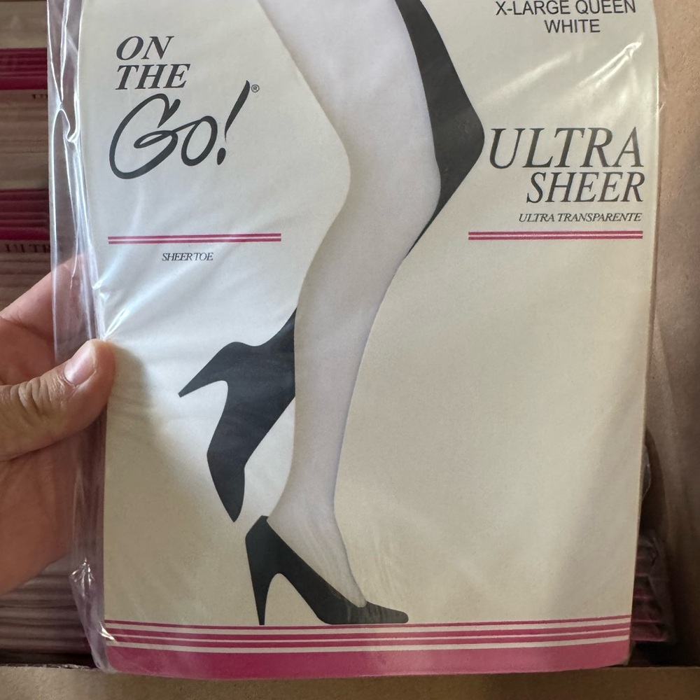 6 pack On The Go Ultra Sheer White Tights